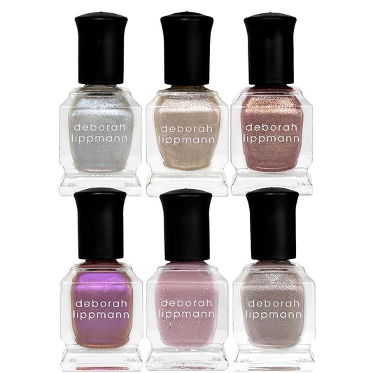Deborah Lippmann Nail Polish, Gel Lab Pro Set | Treatment Enriched for Nail Health, Wear and Shine | No Lamps or Tools & 21-Free | Bejeweled, 6 Bottles