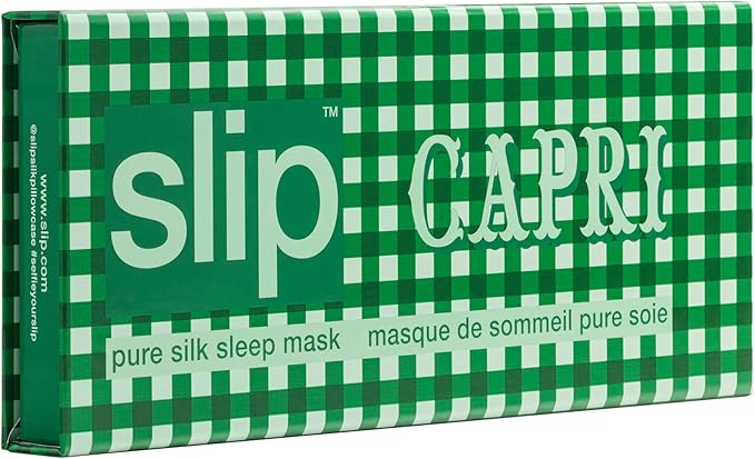 Slip Silk Pure Silk Sleep Mask, Capri (One Size) - 100% Pure Mulberry 22 Momme Silk Eye Mask - Comfortable Sleeping Mask with Elastic Band + Pure Silk Filler and Internal Liner