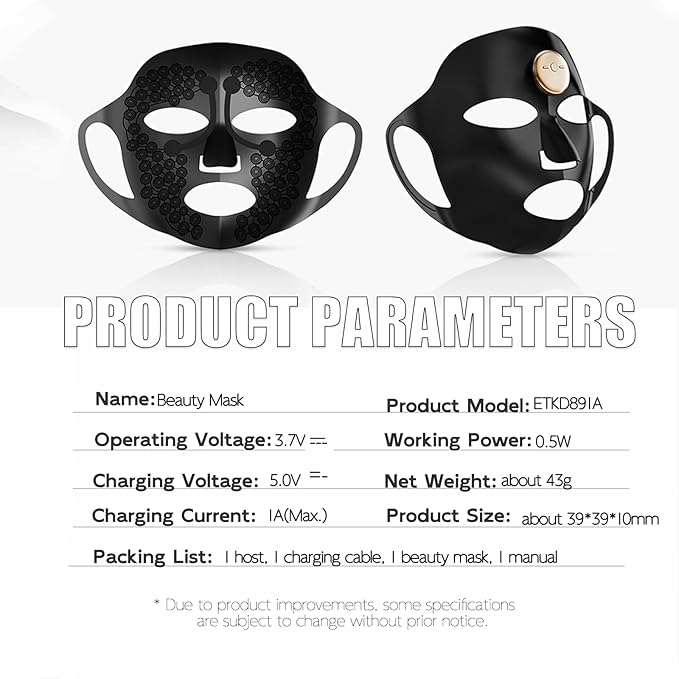Facial Device Face Sculpting Device Skin Care Beauty Mask Face Lifting Face Care for Women Anti Aging Reduce Fine Lines Wrinkles Portable Firming Face Mask Washable & Reusable Elitzia ETKD819A
