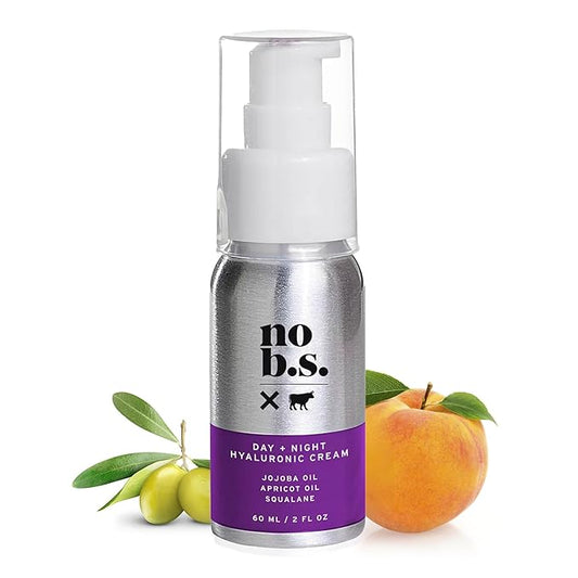 No Bad Stuff - Day & Night Hydrating Cream for Face, Hyaluronic Acid, Jojoba Oil, Apricot Oil & Squalane, Face Cream for All Skin Types, Travel Size, Vegan & Gluten Free, 2 FL Oz