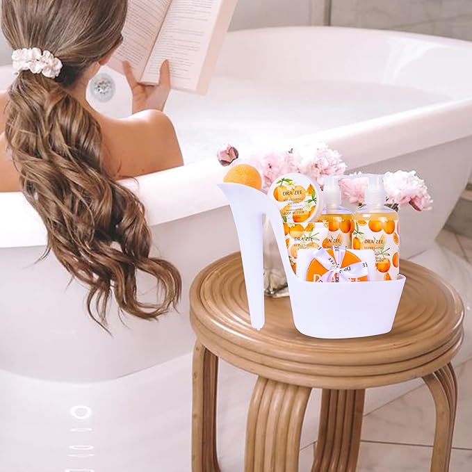 Draizee Mothers Day Gifts for Mom - Spa Gift Baskets for Women - 8 Pcs Luxury Citrus Scented Heel Shoe Design Bath and Body Spa Set - Self Care Package for Women, Present for Mom-Body Care Set for Her