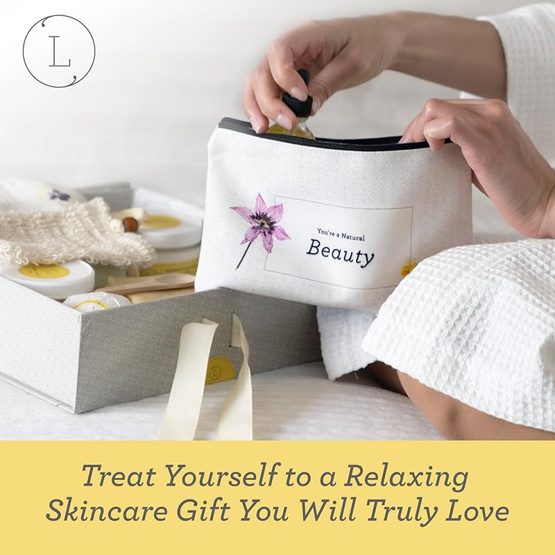 Lizush Luxury Spa Gifts for Women - 9 Piece Citrus Spa Gift Baskets for Women, Relaxation Birthday Gift Set, Handmade in the USA, Self Care Gift Sets For Wife, Mom, Co-Worker, Best Friend