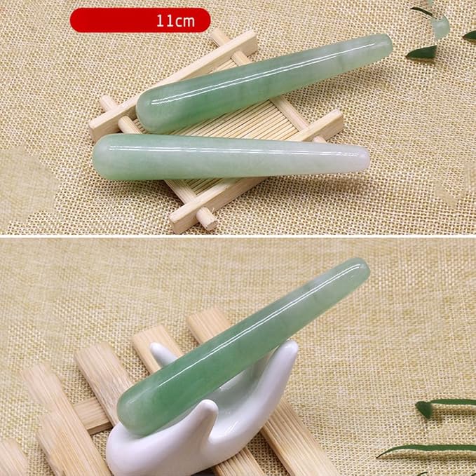SUPVOX Jade Massage Wand Anti Aging Facial Massager Crystal Massaging Scraping Tool for Face Puffiness Pain Relief