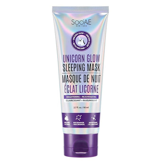 Soo'AE Unicorn Glow Sleeping Mask, Overnight Masks, Niacinamide Brightening & Rejuvenating, 1 EA, Ceramide NP Moisturizing Soothing Face Mask for Dry Skin Korean Beauty masks night cream sleep mask