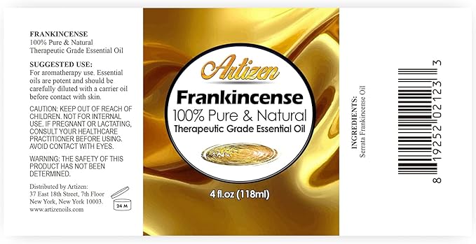 Artizen 4oz Oils - Frankincense Essential Oil - 4 Fluid Ounces