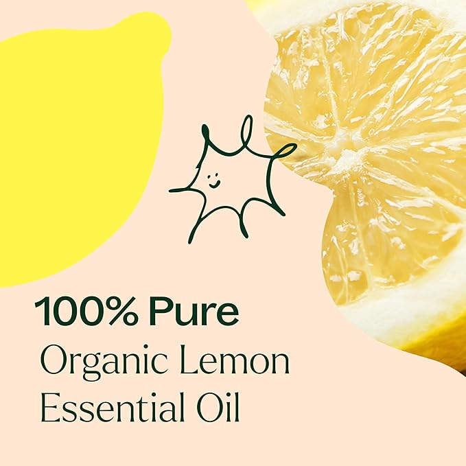 Plant Therapy Organic Lemon Essential Oil 100% Pure, USDA Certified Organic, Undiluted, Natural Aromatherapy, Therapeutic Grade 100 mL (3.3 oz)