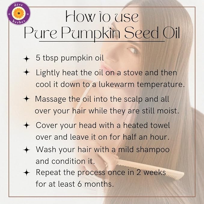 dève herbes Pure Pumpkin Seed Oil (Cucurbita pepo) 100% Natural Therapeutic Grade Cold Pressed 15ml (0.50 oz)