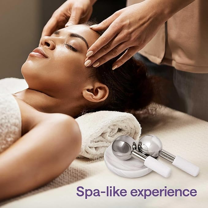 Ice Roller for Face - Puffy Eyes & Dark Circles - Facial Ice Globes for Cryotherapy