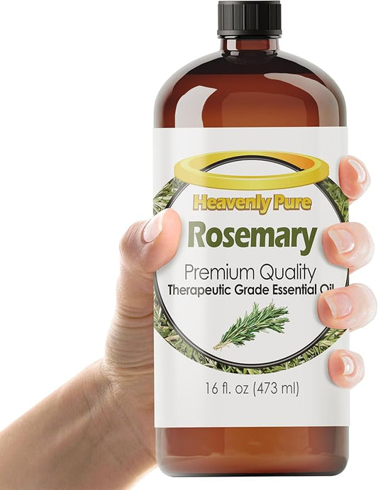 Rosemary Essential Oil 16 oz Large Bottle for Diffuser, Hair and Body Care - 473 ml