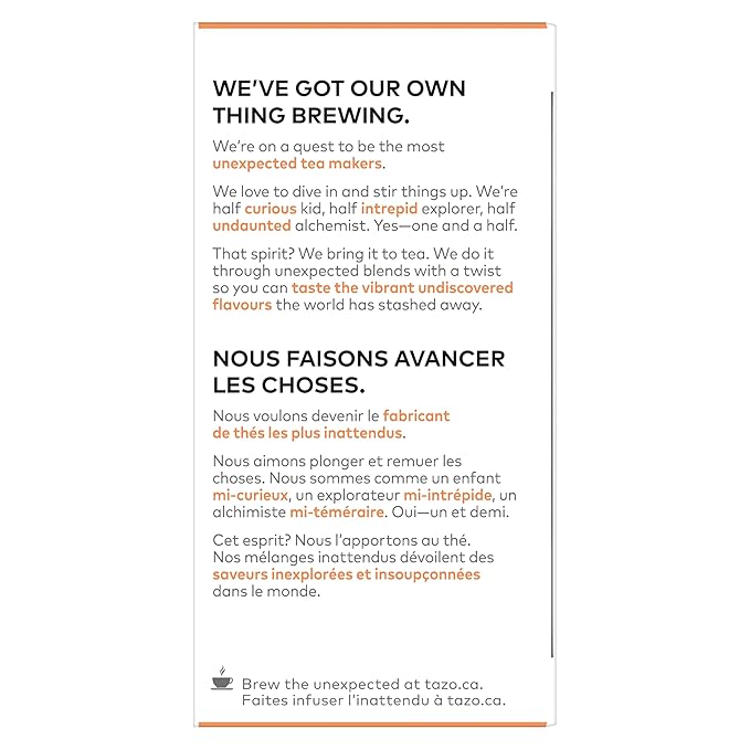 TAZO Passion Herbal Tea Bags, Hot or Iced, Caffeine Free, 20 Total Tea Bags