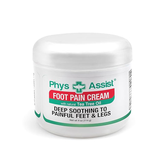 PhysAssist Soothing Foot Cream to Feet and Legs. 4 oz Jar