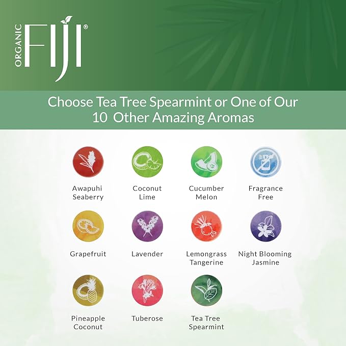 Coco Fiji Face & Body Lotion Infused With Coconut Oil | Lotion for Dry Skin | Moisturizer Face Cream & Massage Lotion for Women & Men | Tea Tree Spearmint 12 oz, Pack of 1