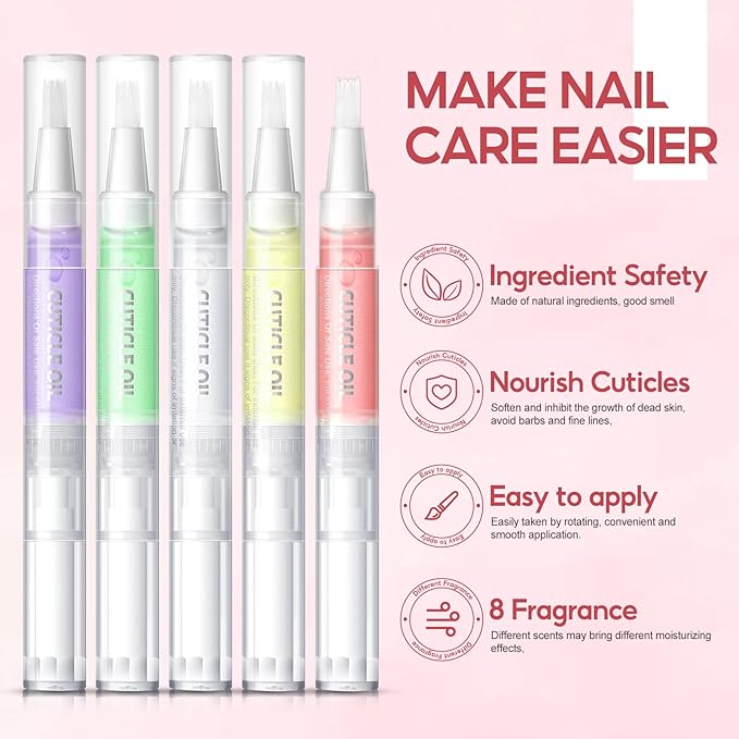 Peacecolor 8Pcs Cuticle Oil Pen