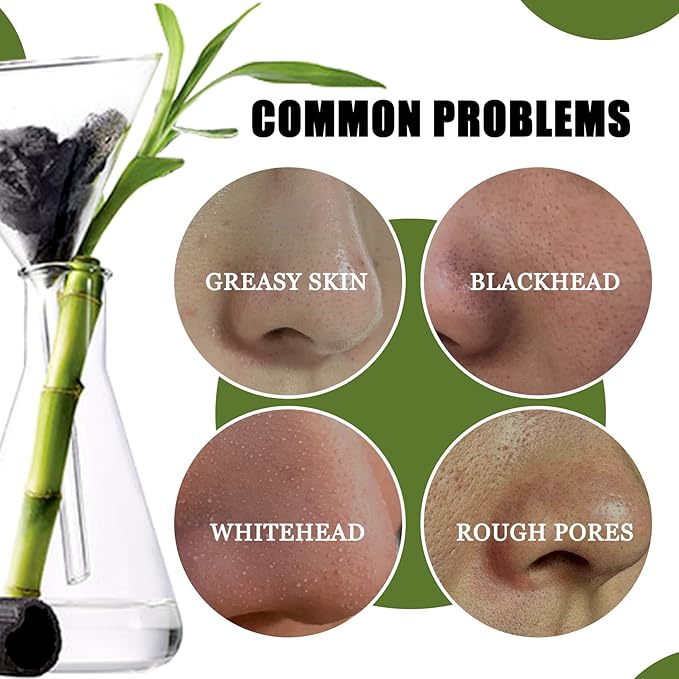 Charcoal Blackhead Remover Mask and 5 Pcs Blackhead Nose Strips,Gentle Nose Patches for Black Heads,Efficient Skincare Peel off Face Mask,Deep Cleansing Black Head Mask Set for All Skin Types