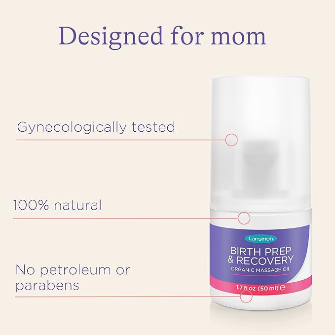 Lansinoh Organic Perineal Massage Oil, 1.7 Fl. Ounces