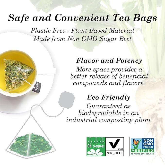 Organic Wild Hawthorn Leaf and Flower Herbal Tea - Caffeine Free - Pharmacopoeia Potency - 75 Plant Based Tea Bags