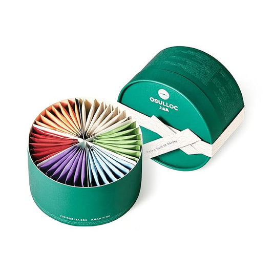 Osulloc For:rest Tea Box (42 Count, 6 Types x 6ea,) Exquisite & Unique Gift idea For Tea Lover, Variety Gift Box Sampler, 6 Unique Blended tea from Jeju Island