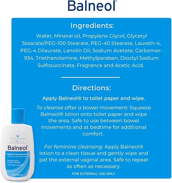Balneol Hygienic Cleansing Lotion - 3 fl oz