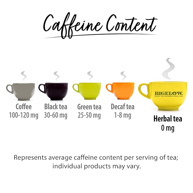 steep by Bigelow Organic Lemon Ginger Herbal Tea, Caffeine Free, 20 Count (Pack of 6), 120 Total Tea Bags