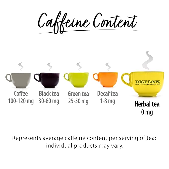 steep by Bigelow Organic Mint Herbal Tea, Caffeine Free, 20 Count (Pack of 6), 120 Total Tea Bags