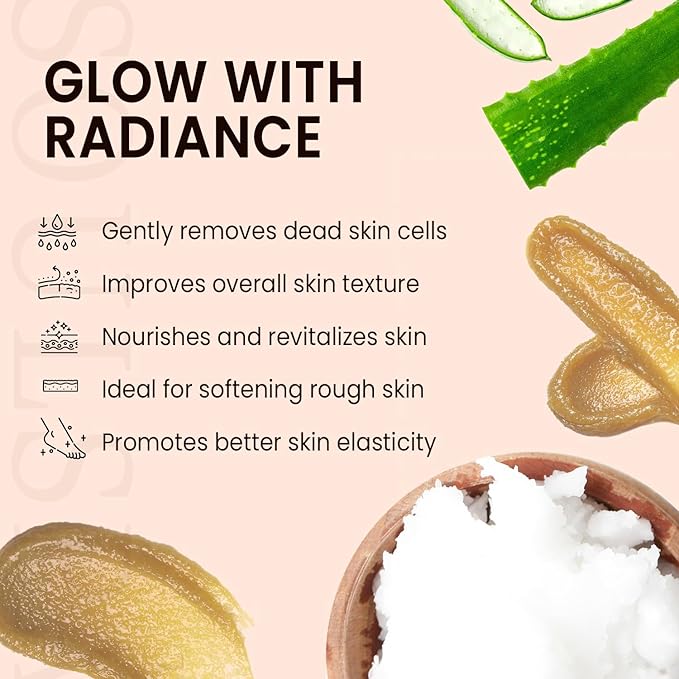 Shea Butter Body & Foot Scrub | Gentle and Nourishing Moisturizing Shea Butter Body Scrub, Soothing & Exfoliating Body Scrub for Deep Hydration, 10 oz