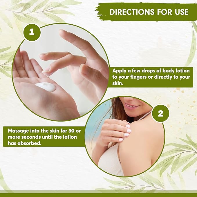 Organic Body Lotion With Lily & Lotus - Body Lotion For Crepey Skin, Body Lotion For Women, Natural, Vegan and Ayurveda Products - 6.76 fl oz