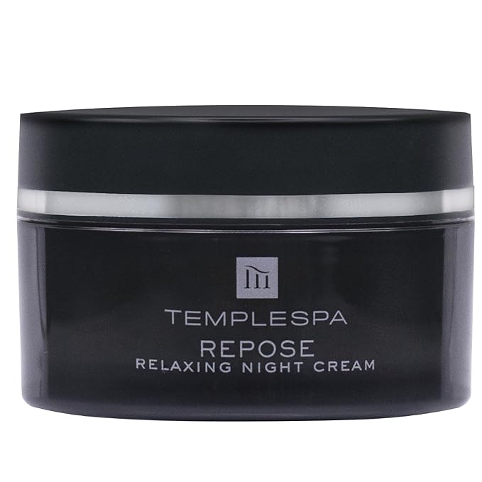 TEMPLESPA | REPOSE | Relaxing Aromatherapy Night Face Cream, Vitamin-Rich, Anti-Ageing Night Moisturizer to Calm, Relax & Settle the Skin, Natural Ingredients, Cruelty-Free, Vegan, 1.6 fl.oz.