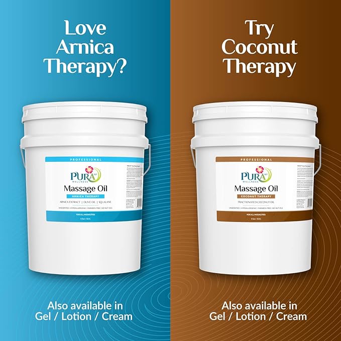 Professional 5 Gallon Arnica Oil, Muscle Relief, Unscented, Hypoallergenic, Natural Ingredients, Skin Moisturizing, Hydrating, Deep Tissue, Muscle Soothing, Pain Relief