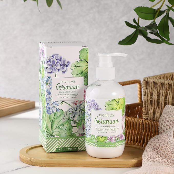 Daily Hand & Body Lotion with Moisturizing Shea Butter - Geranium - 236 ML / 8 FL OZ