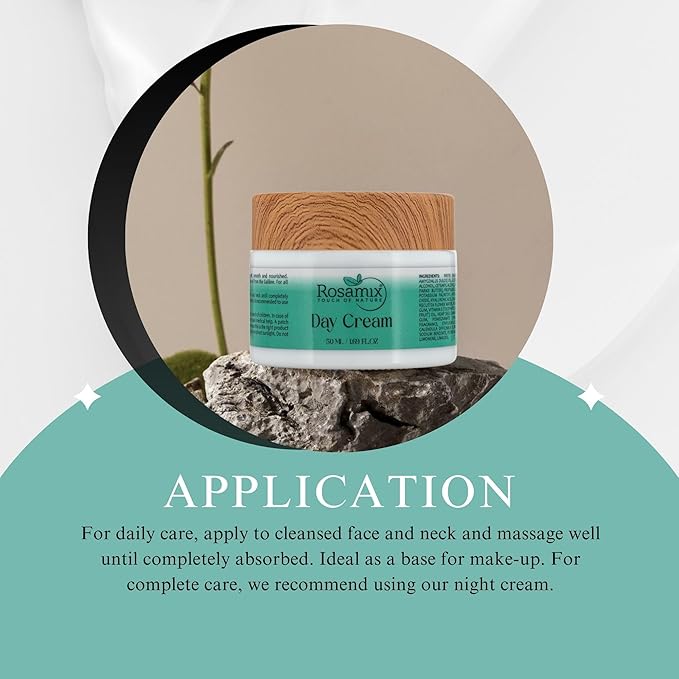 Daily Moisturizer Face Cream, Long-Lasting Hydration, Easy and Fast-Absorbing, Suitable for All Skin Types with Hyaluronic Acid & Olive Oil, 1.69FLOZ (50 ml)