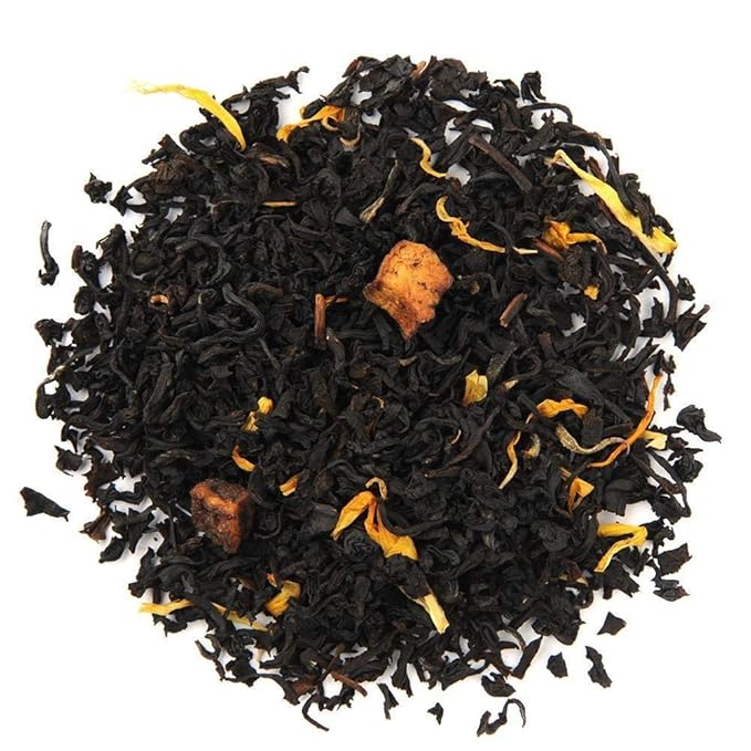 Organic Positively Tea Company, Juicy Peach Black Tea, Loose Leaf, 16 Ounce