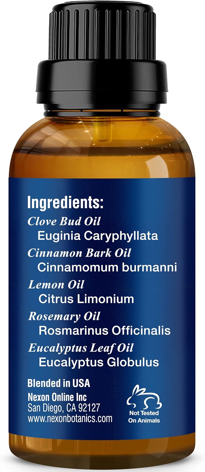 Robbers' Health Essential Oil Blend 30 ml - Immunity Boosting Thieves Oil - Natural Fighter Shield Against Germs - Nexon Botanics