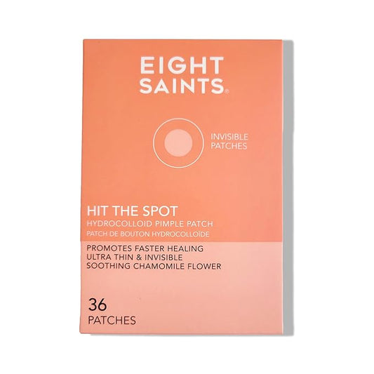 Eight Saints Hit the Spot Acne Pimple Patches For Face, Fast Zit and Blemish Reduction Patch, Ultra Thin Hydrocolloid Patches, (36 Count)