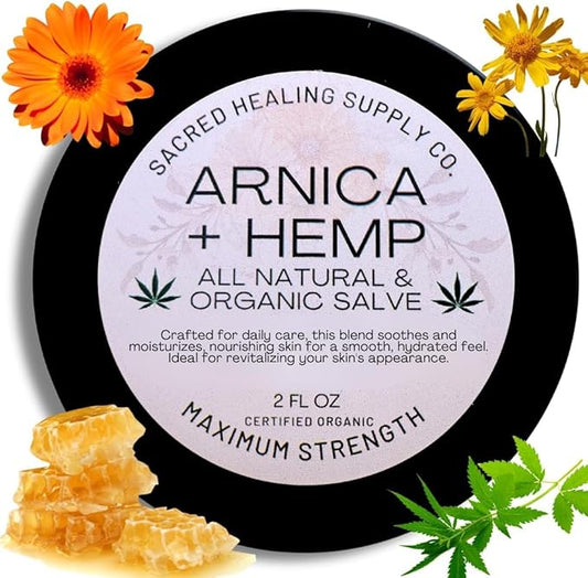 Sacred Healing Arnica, Hemp & Botanicals Soothing Balm, Maximum Strength, 2 fl oz