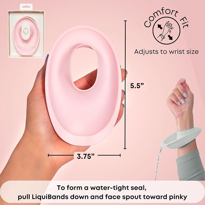 Skincare Essentials Bundle - Silicone Spa Accessories - Beauty Set for Teen Girls (Blush Pink LiquiBands and Face Buffer)