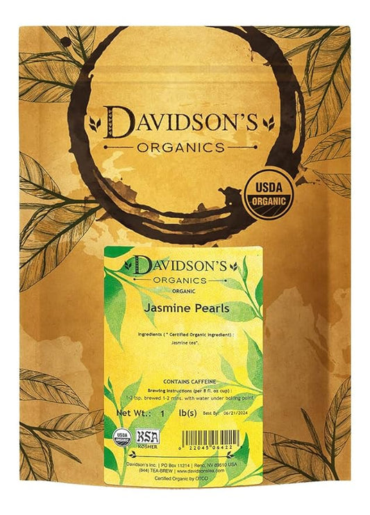 Davidson's Tea Bulk, Herbs and Spice Jasmin Pearl Tea, 16-Ounce Bag