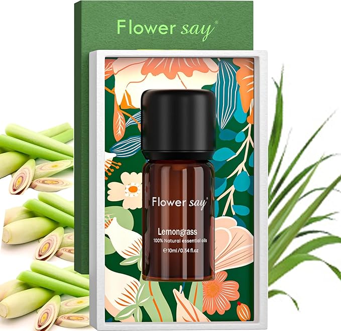 Lemongrass Essential Oil 0.34Oz - 100% Pure Natural MAX Undiluted Premium Therapeutic Grade Essential Oils for Diffuser/Skin Care/Massage/Hair