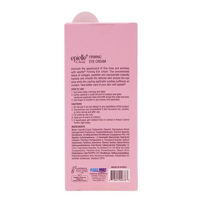 Epielle Firming Eye Cream | Anti-Aging Serum for Sagging Skin and Wrinkles | Cooling Applicator for Refreshing Application | Korean Skincare