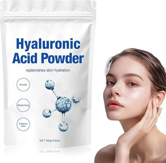 Hyaluronic Acid Powder, Low Molecular Weight, Hyaluronic Acid Powder for Skin Care, Facial Serum,Vegan Cosmetics Grade,Water Soluble Hydrating Ingredient for Skin Moisture