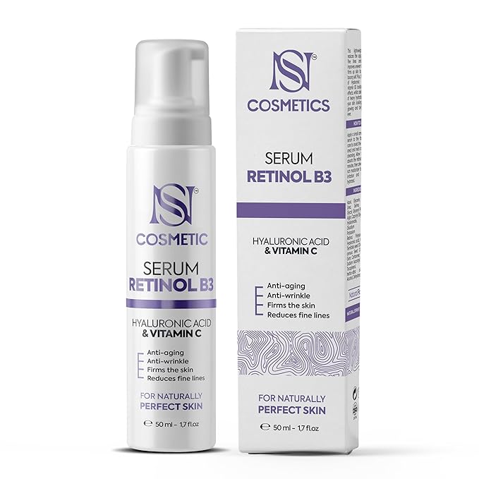 Anti-Aging Face Serum. Hyaluronic Acid, Vitamin C, Retinol, Vitamin B3 1,7 fl.oz (50ml) Firms the Skin and Reduces fine lines Wrinkles, deep and lasting hyper-hydratation