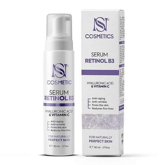 Anti-Aging Face Serum. Hyaluronic Acid, Vitamin C, Retinol, Vitamin B3 1,7 fl.oz (50ml) Firms the Skin and Reduces fine lines Wrinkles, deep and lasting hyper-hydratation