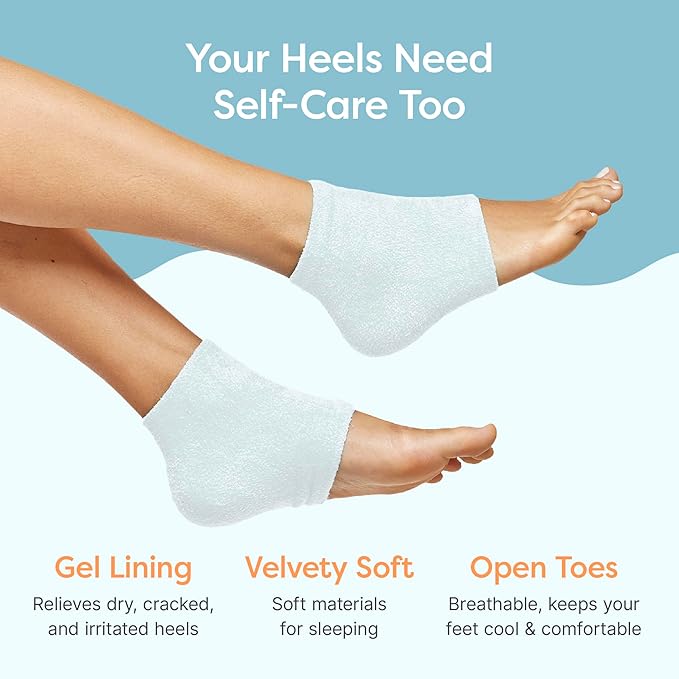 ZenToes Moisturizing Fuzzy Sleep Socks with Vitamin E, Olive Oil and Jojoba Seed Oil to Soften and Hydrate Dry Cracked Heels (Regular, Slate)2 Pair (Pack of 1)