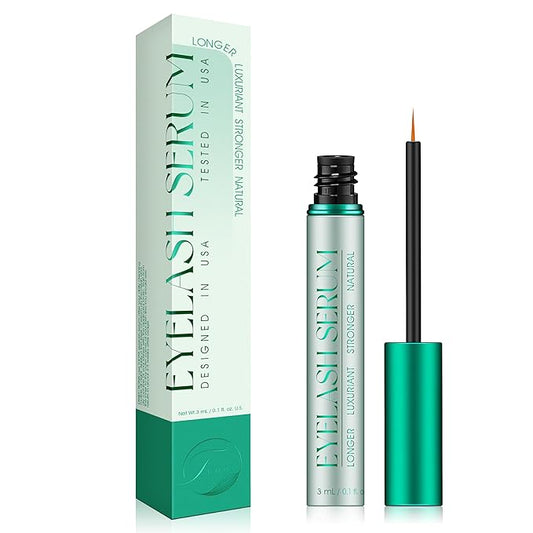 Eyelash Serum:Boost lash length, thickness, and strength with TUDPA's advanced, natural eyelash growth serum. 0.1 Fl. Oz (3 mL)(Green)