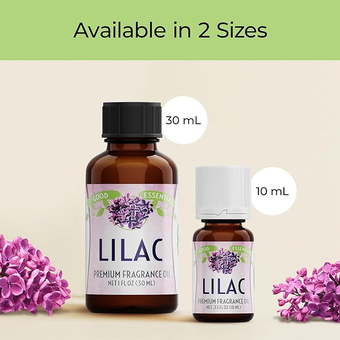 Good Essential Lilac Fragrance Oil 1 fl oz (30 ml) for Diffusers, Soap, Candle Making, Room Spray, Lotions, Aromatherapy