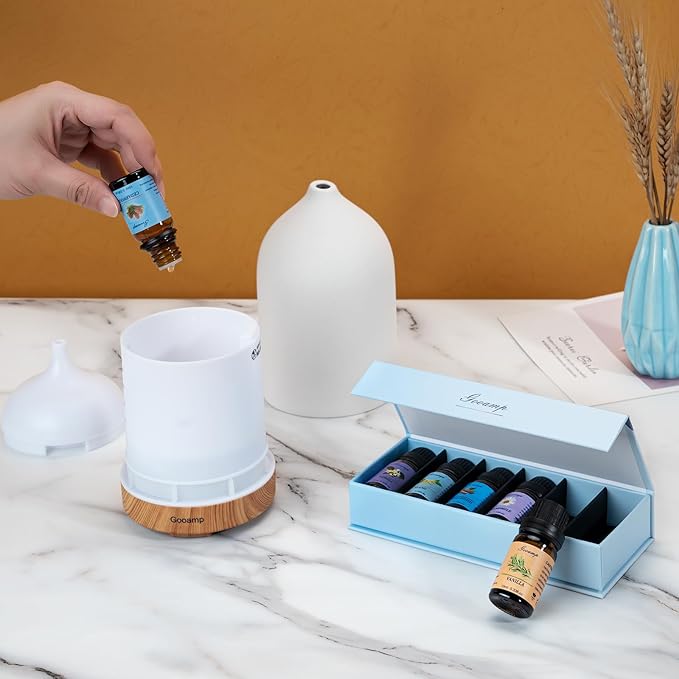 Essential Oils Set-Top 6 Organic Blends for Diffusers, Candle Making, Aromatherapy, Humidifiers, Gifts - Vanilla,Neroli,Chamomile, Sandalwood, Ylang,Cedarwood(6X0.33 fl oz)