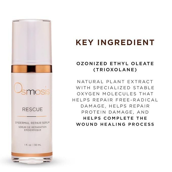 OSMOSIS Facial Moisturizer and Serum Kit, HYDRATE (1.69oz) Plumping Facial Moisturizer with Shea Butter, RESCUE (1oz) Epidermal Repair Facial Serum Calms Skin