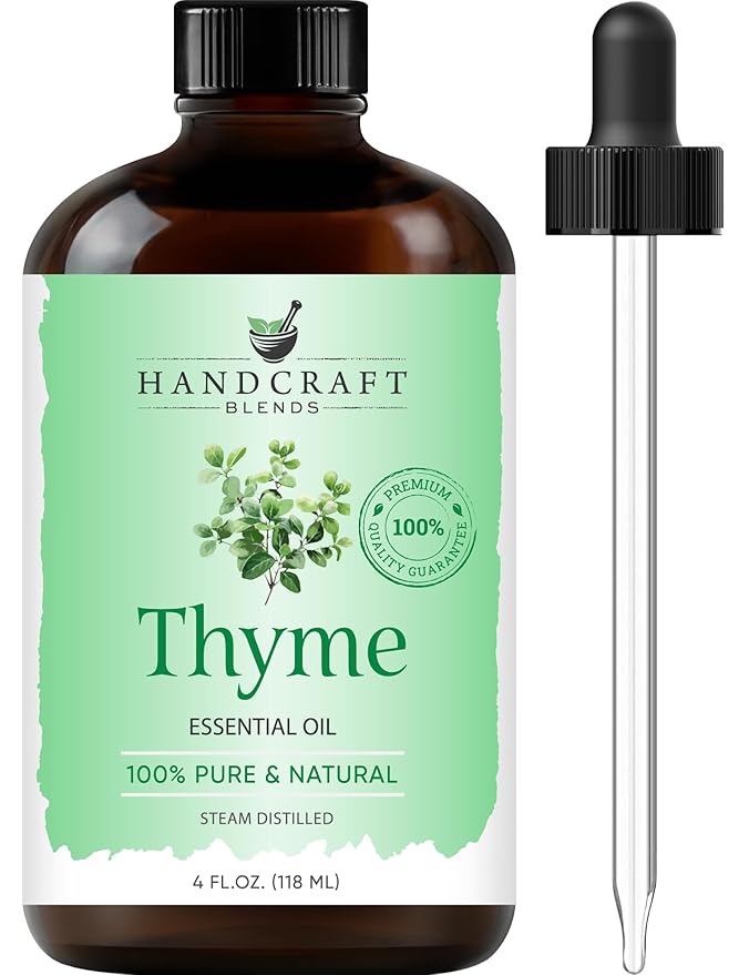 Handcraft Blends Thyme Essential Oil - Huge 4 Fl Oz - 100% Pure and Natural - Premium Grade Essential Oil for Diffuser and Aromatherapy