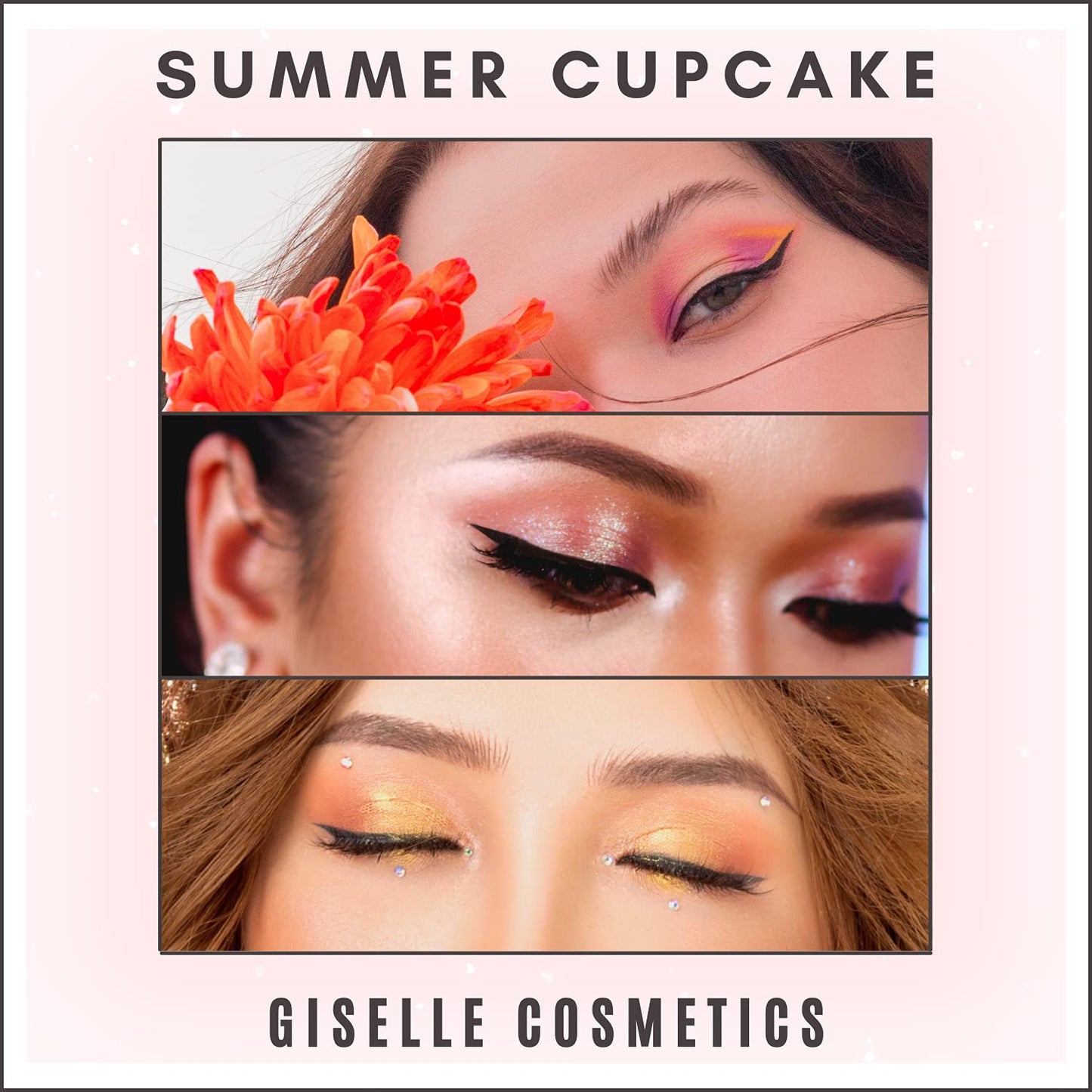 Summer Cupcake Mineral Eye Shadow Pallet, Organic Makeup Kit with Brown Eyeshadow, Nutural Eyeshadow, Mineral Powder, Contour Kit, Highlighter Palette, Hypoallergenic Eyeshadow