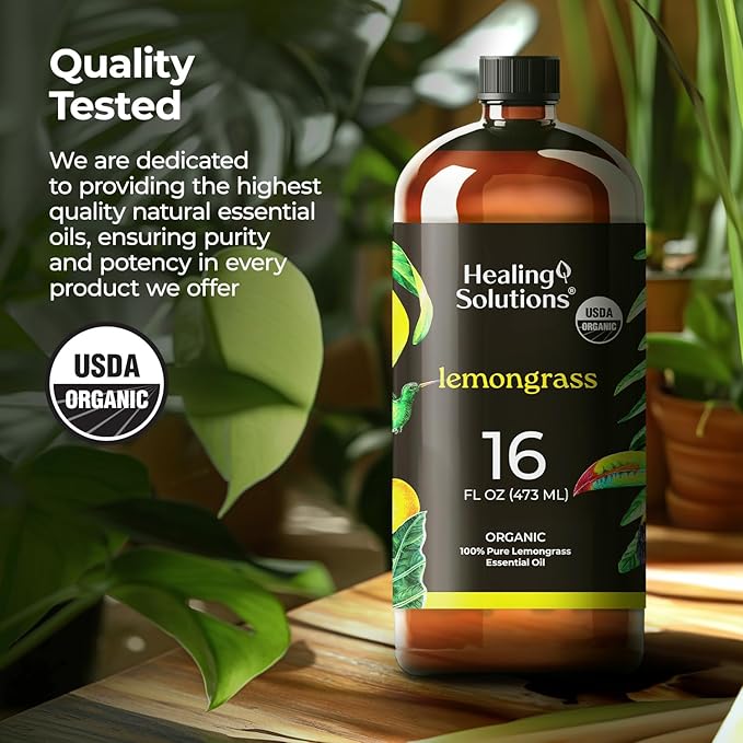 Healing Solutions Organic Frankincense Essential Oil - 16oz, 100% Pure, Therapeutic Grade for Aromatherapy, Diffuser, Relaxation