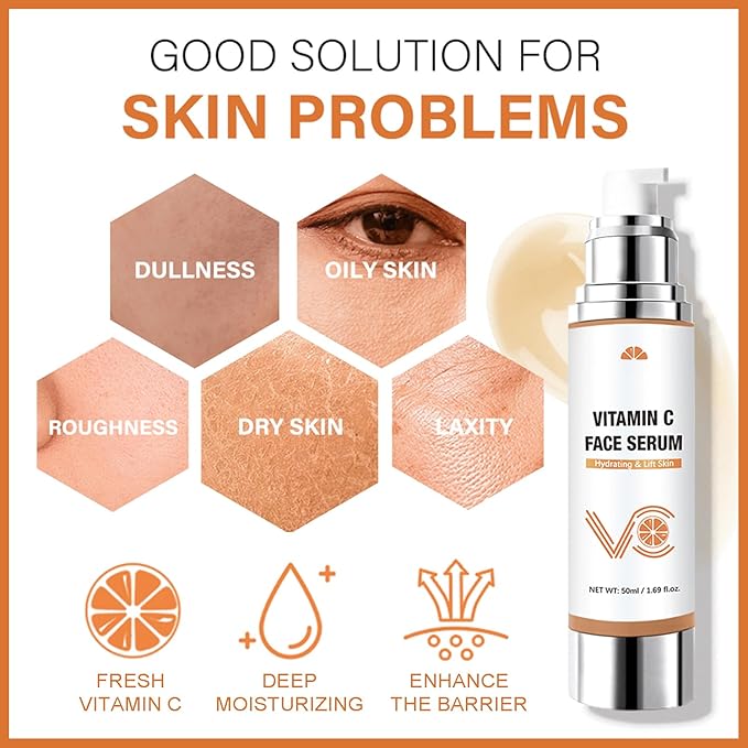 Vitamin C Serum for Women Over 70, Vitamin C Serum for Mature Skin Care Hydrate & Plump Skin Care Anti Aging Wrinkle